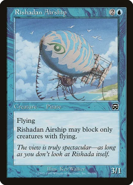 Dirigeable rishadan, carte Magic MMQ 91 — extension Masques de Mercadia