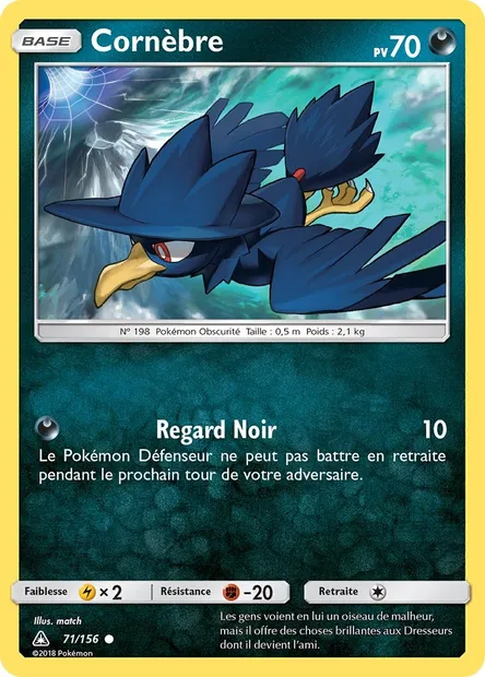 Cornèbre, carte Pokémon UPR 71 — extension Ultra-Prisme