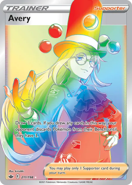Avery, Pokémon card CRE 211 — Chilling Reign set