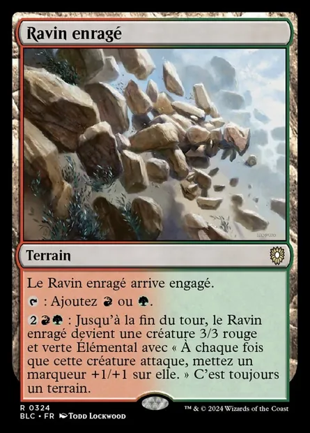 Ravin enragé, carte Magic BLC 324 — extension Bloomburrow Commander