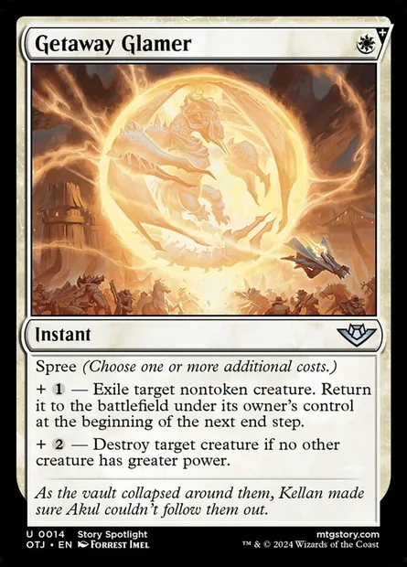 Getaway Glamer, Magic card OTJ 14 — Outlaws of Thunder Junction set