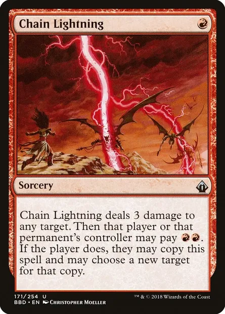 Chain Lightning, Magic card BBD 171 — Battlebond set