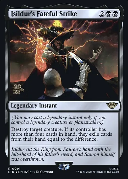 Isildur's Fateful Strike, Magic card PLTR 91s — Tales of Middle-earth Promos set