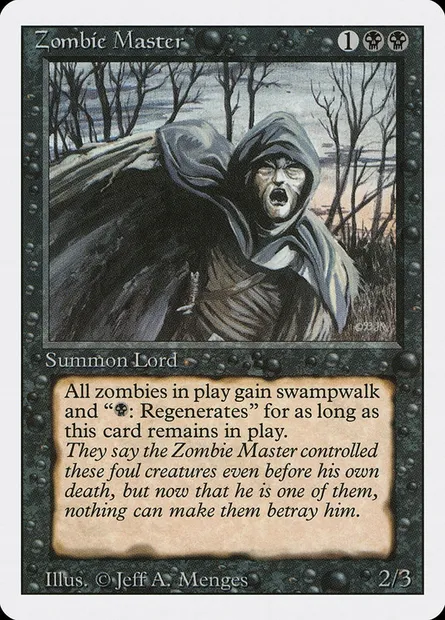 Zombie Master, Magic card 3ED 138 — Revised Edition set