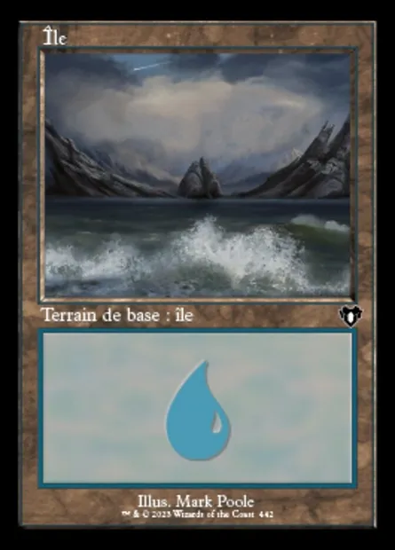 Island, carte Magic CMM 442 — extension Commander Masters