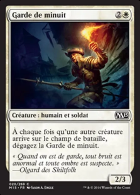 Garde de minuit, carte Magic M15 20 — extension Magic 2015