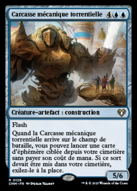 Carcasse mécanique torrentielle, carte Magic CMM 128 — extension Commander Masters