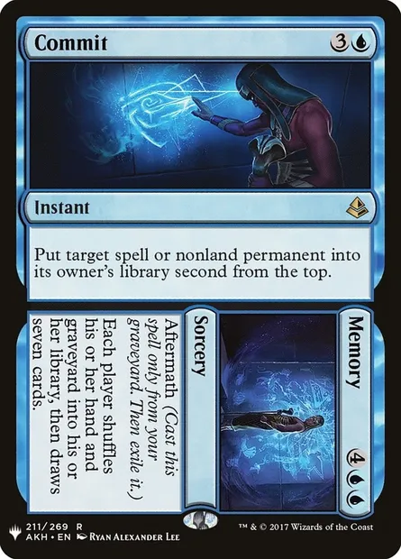 Commit // Memory // Commit // Memory, carte Magic PLST AKH-211 — extension The List