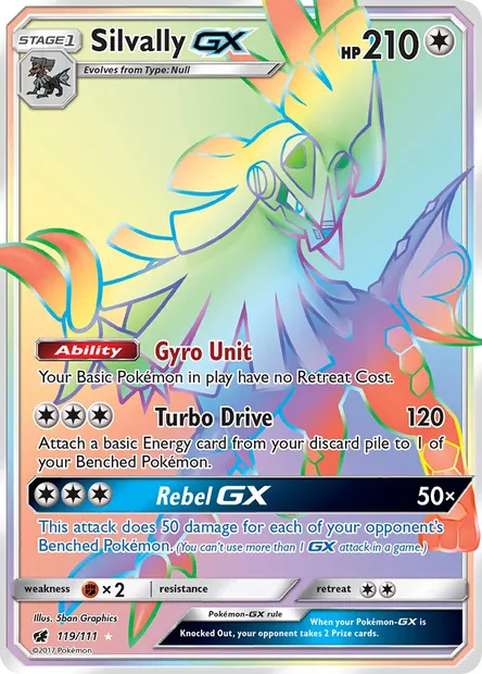 Silvally GX, Pokémon card CIN 119 — Crimson Invasion set