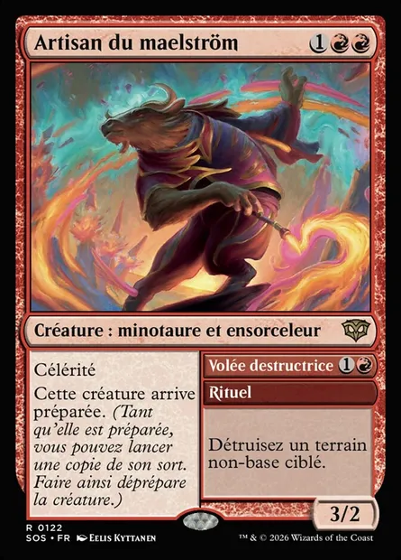 Artisan du maelström // Rocket Volley, carte Magic SOS 122 — extension Secrets of Strixhaven