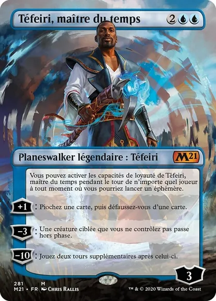 Téfeiri, maître du temps, carte Magic M21 281 — extension Core Set 2021