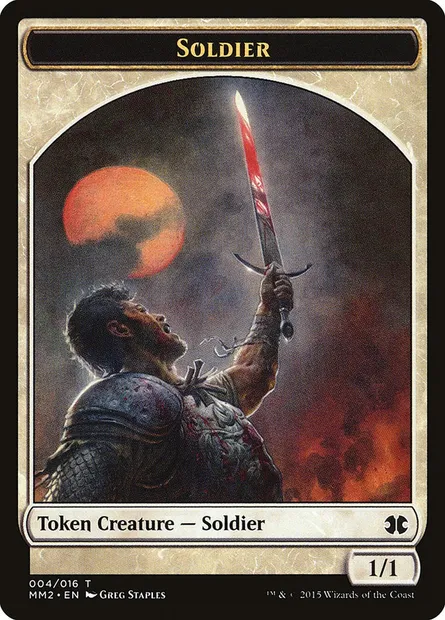 Soldier, Magic card TMM2 4 — Modern Masters 2015 Tokens set