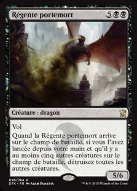 Régente portemort, carte Magic DTK 96 — extension Les Dragons de Tarkir