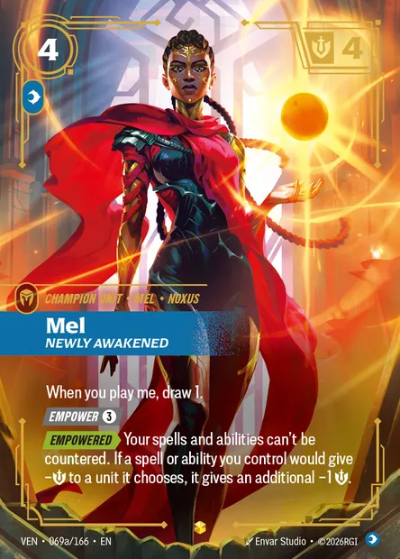 Mel, carte Riftbound VEN 069a — extension Vendetta