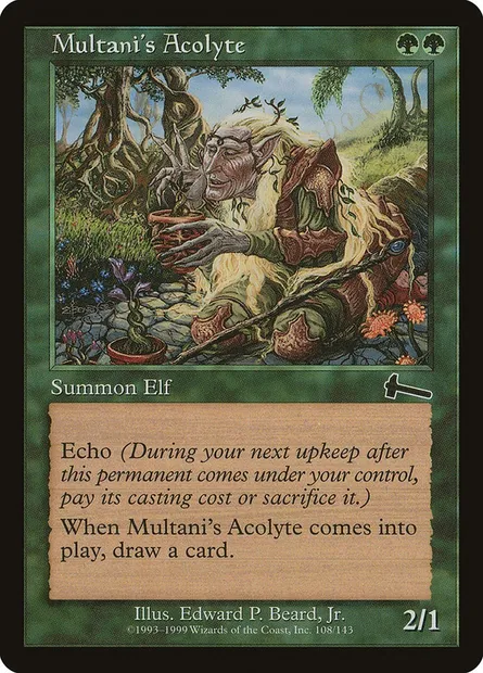 Multani's Acolyte, Magic card ULG 108 — Urza's Legacy set