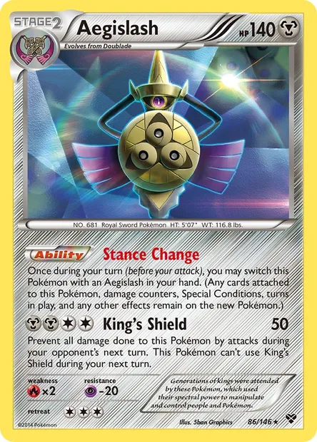 Aegislash, Pokémon card XY 86 — XY set