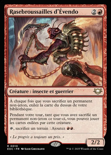 Rasebroussailles d'Évendo, carte Magic EOC 10 — extension Edge of Eternities Commander