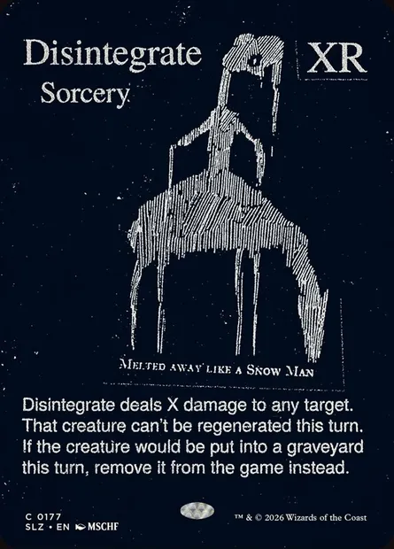 Désintégration, carte Magic SLZ 177 — extension The Zeta Set