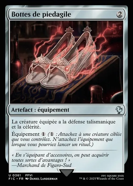 Bottes de piedagile, carte Magic FIC 361 — extension Final Fantasy Commander