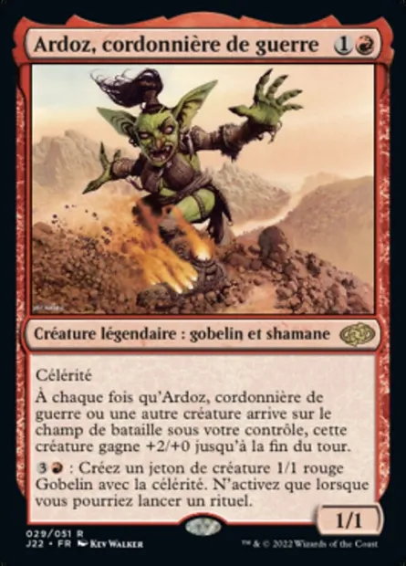Ardoz, cordonnière de guerre, carte Magic J22 29 — extension Jumpstart 2022
