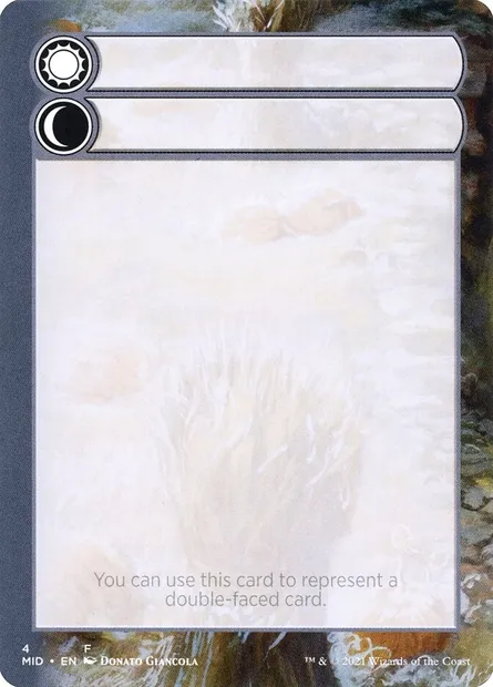 Double-Faced Substitute Card, carte Magic SMID 4 — extension Innistrad: Midnight Hunt Substitute Cards