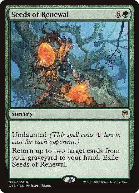 Seeds of Renewal, Magic card C16 24 — Commander 2016 set