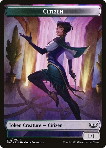 Citizen, carte Magic TSNC 12 — extension Streets of New Capenna Tokens