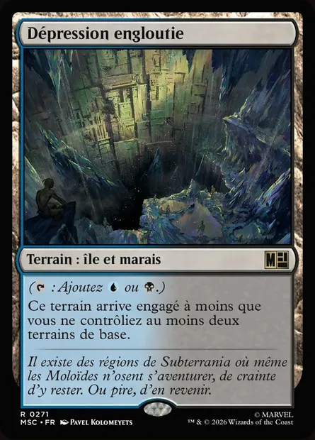 Dépression engloutie, carte Magic MSC 271 — extension Marvel Super Heroes Commander