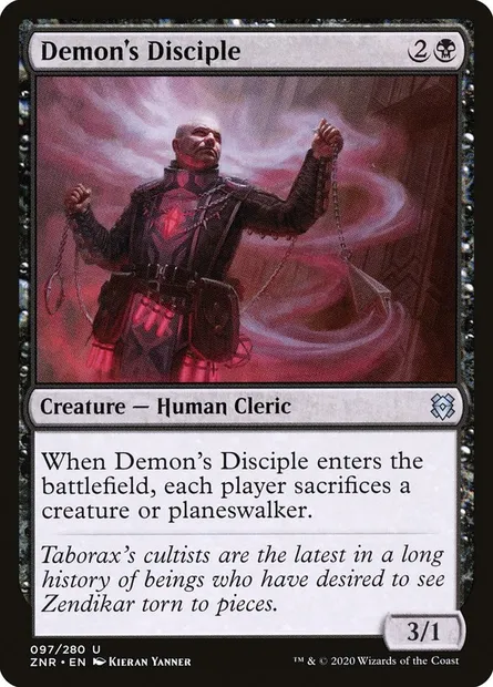 Demon's Disciple, Magic card ZNR 97 — Zendikar Rising set