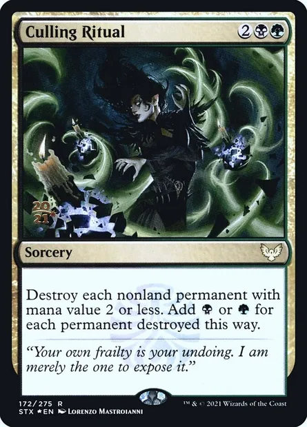 Culling Ritual, Magic card PSTX 172s — Strixhaven: School of Mages Promos set