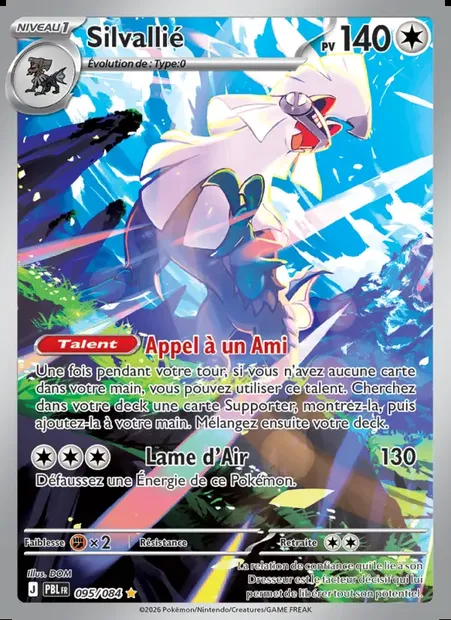 Silvallié, carte Pokémon PBL 095 — extension Nuit Noire
