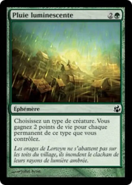 Pluie luminescente, carte Magic MOR 129 — extension Leveciel