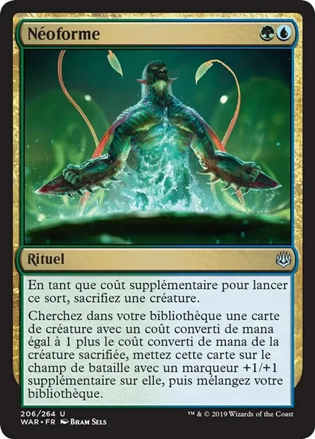 Néoforme, carte Magic WAR 206 — extension La guerre des Planeswalkers