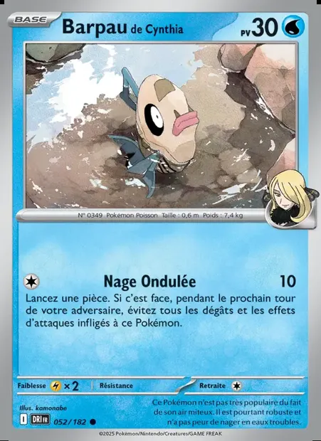Barpau de Cynthia, carte Pokémon DRI 052 — extension Rivalités Destinées