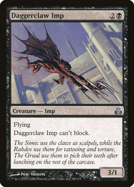Daggerclaw Imp, Magic card GPT 48 — Guildpact set