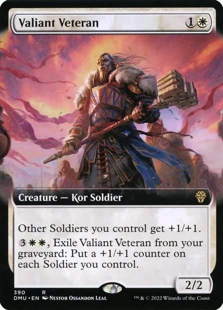 Valiant Veteran, Magic card DMU 390 — Dominaria United set