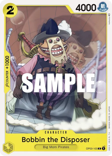 Bobbin the Disposer, carte One Piece OP03-103 — extension PILLARS OF STRENGTH