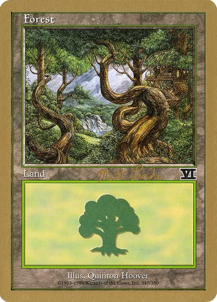 Forest, Magic card WC99 ml347b — World Championship Decks 1999 set