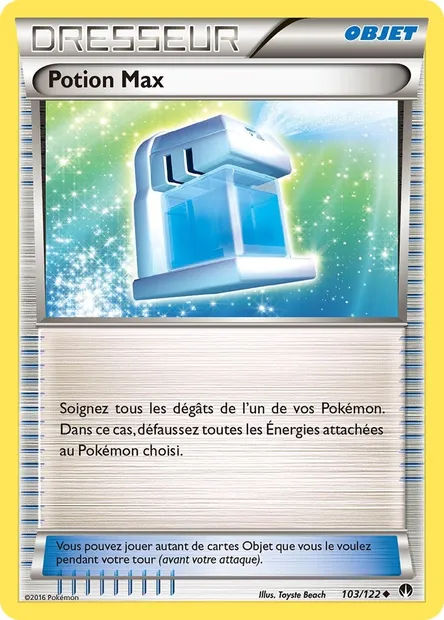 Potion Max, carte Pokémon BKP 103 — extension Rupture Turbo