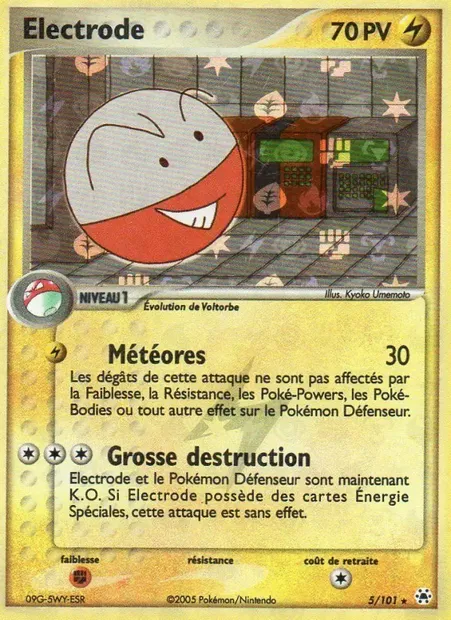 Électrode, carte Pokémon HL 5 — extension EX Légendes Oubliées