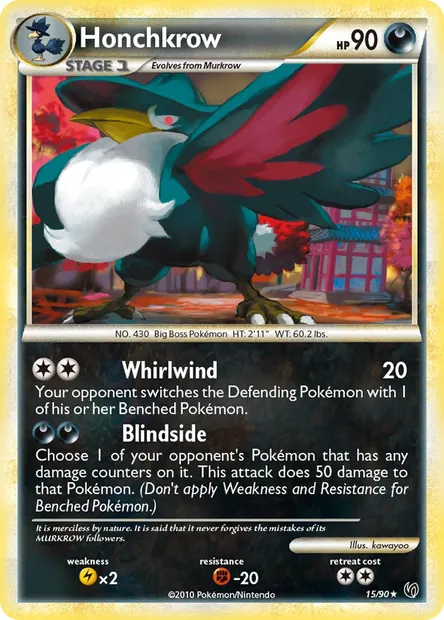 Honchkrow, Pokémon card UD 15 — Undaunted set