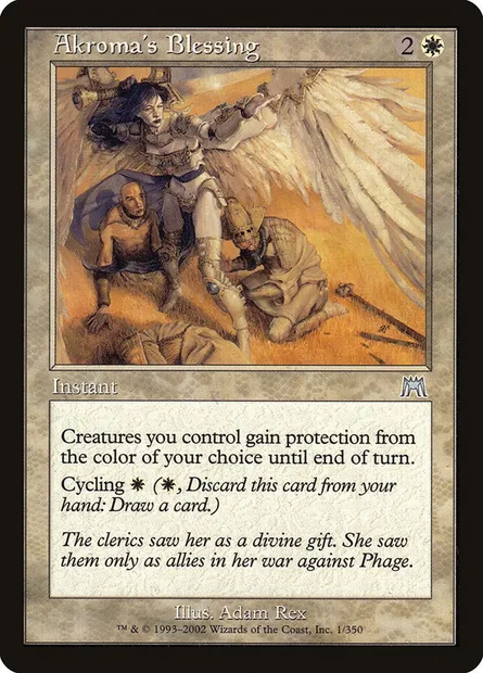 Akroma's Blessing, Magic card ONS 1 — Onslaught set
