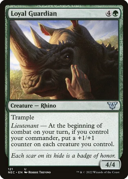 Loyal Guardian, Magic card NEC 121 — Neon Dynasty Commander set