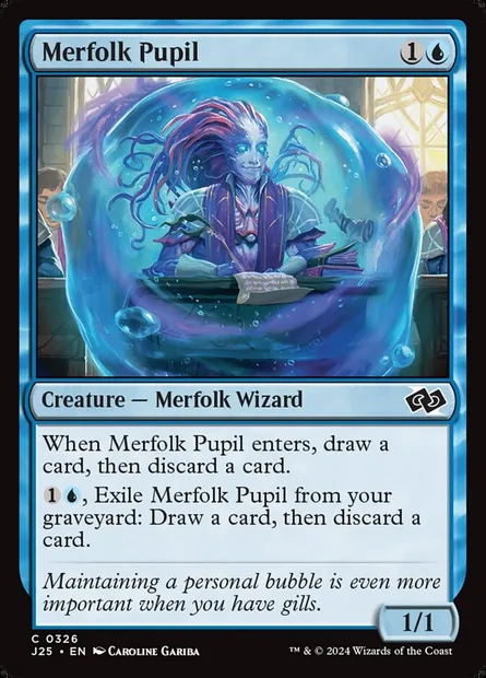 Merfolk Pupil, Magic card J25 326 — Foundations Jumpstart set