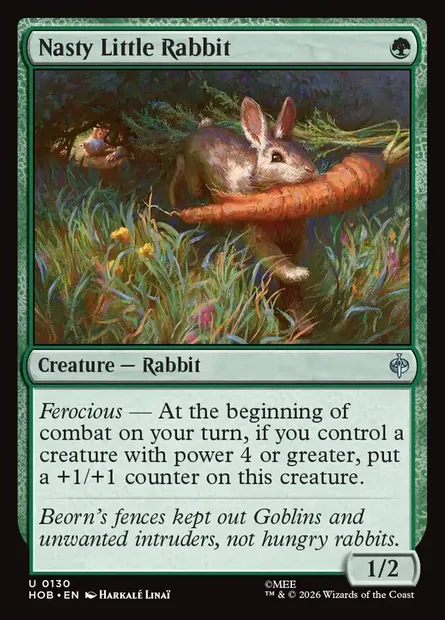 Nasty Little Rabbit, Magic card HOB 130 — The Hobbit set