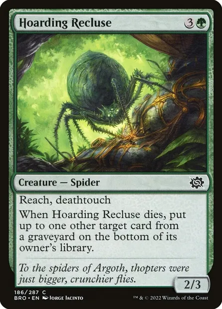 Hoarding Recluse, Magic card BRO 186 — The Brothers' War set