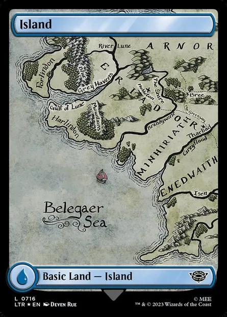 Island, Magic card LTR 716 — The Lord of the Rings: Tales of Middle-earth set
