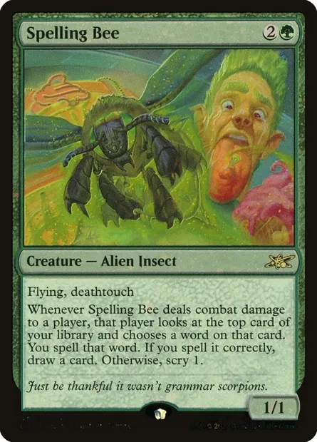 Spelling Bee, Magic card UNF 441 — Unfinity set