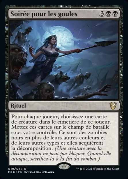 Soirée pour les goules, carte Magic MIC 19 — extension Midnight Hunt Commander