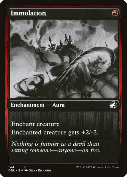 Immolation, carte Magic DBL 144 — extension Innistrad : Double Programme